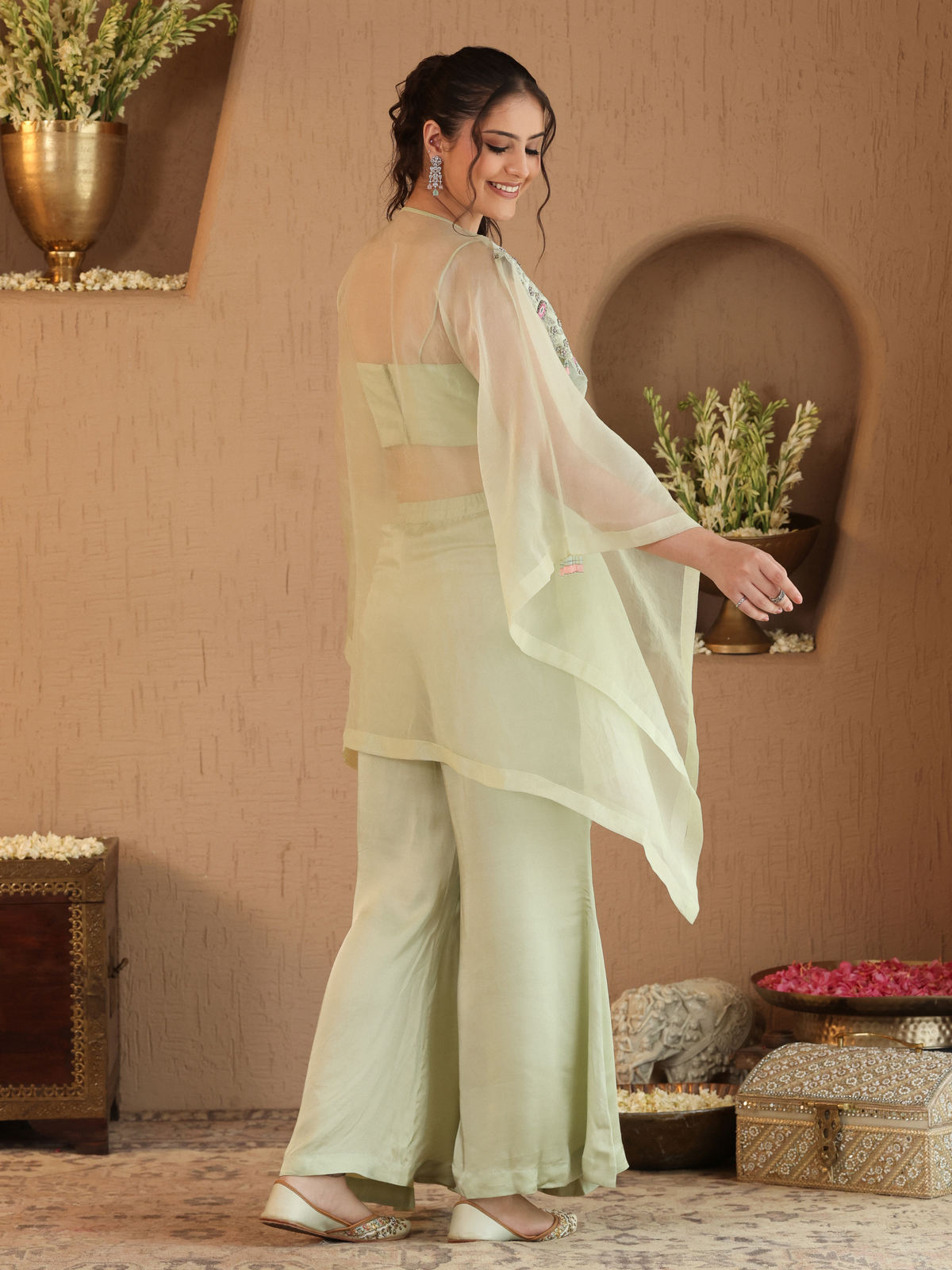 Pastel Green Rivaa Coord Set