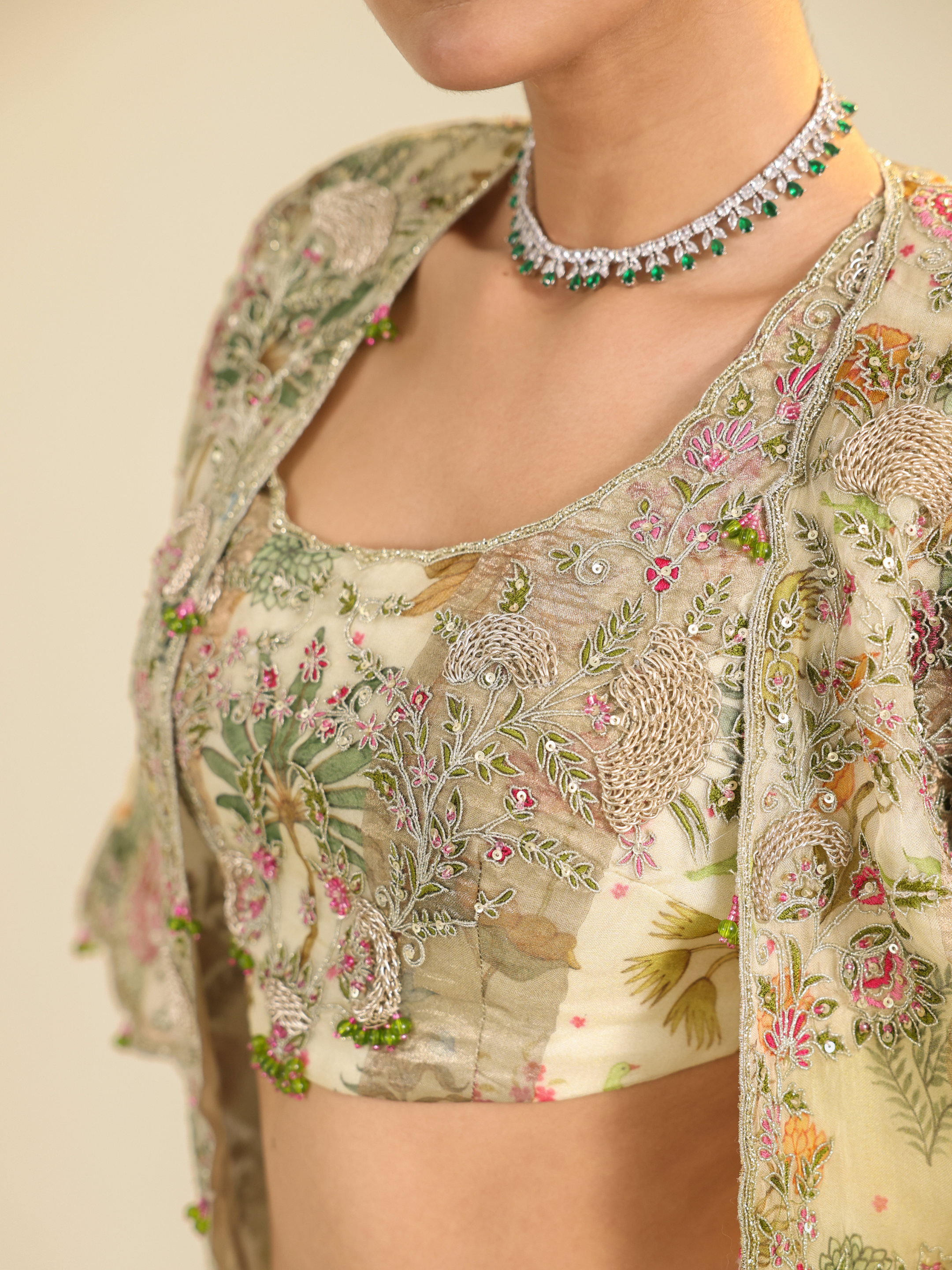 Multi Color Tropical Print Coord Set